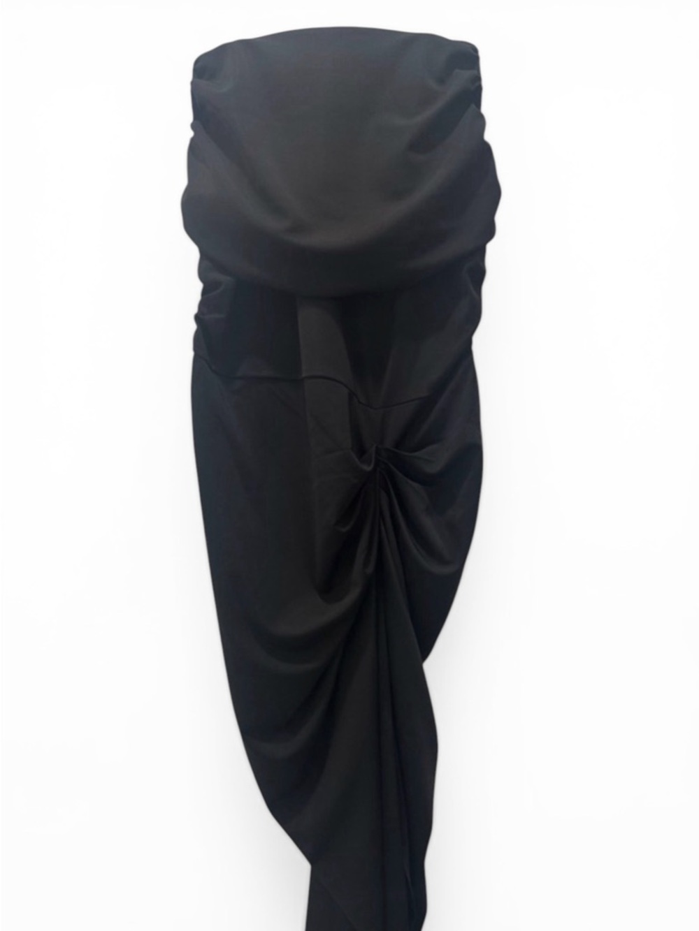 NWT Cider Black Draped Asymmetric Women’s Dress